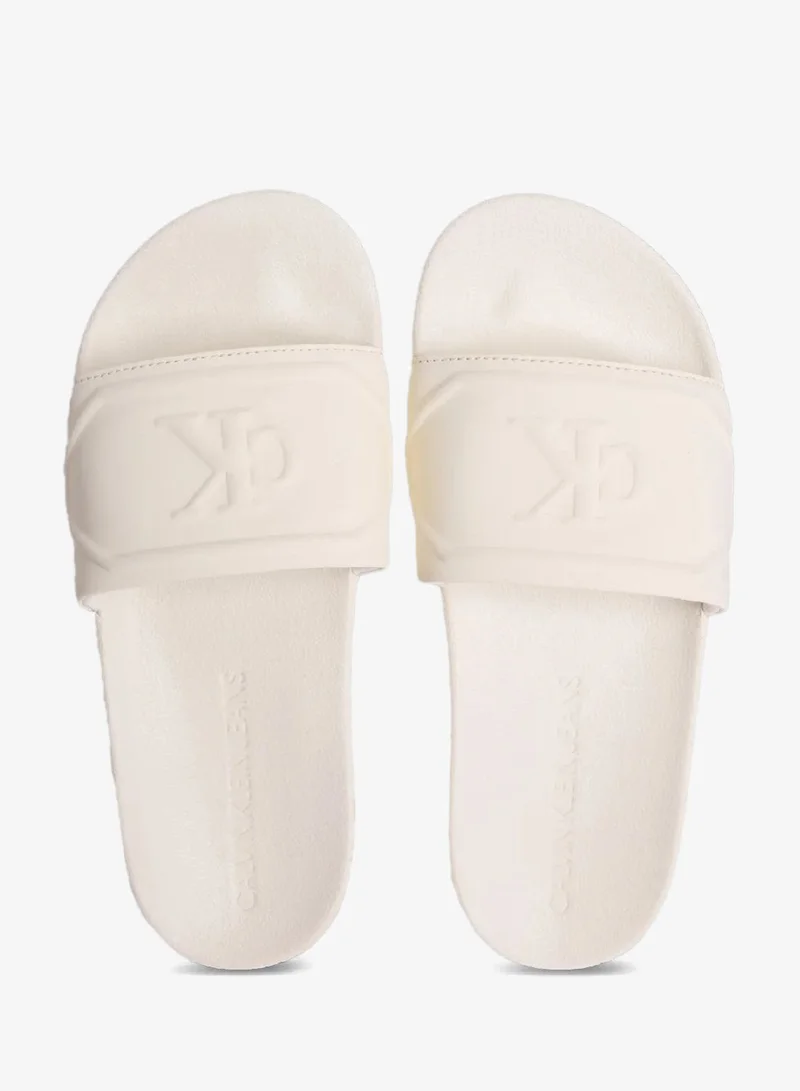Calvin Klein Jeans Sweet Corn Logo Slides for Women | Best Price UAE