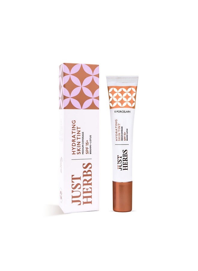 Just Herbs - Skin Tint Bb Cc Cream With Spf 15+ Brahmi And Lotus Medium Coverage Tinted Moisturizer For Men & Women (Procelain) - Image 1