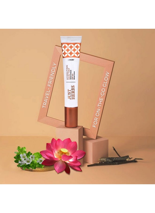 Just Herbs - Skin Tint Bb Cc Cream With Spf 15+ Brahmi And Lotus Medium Coverage Tinted Moisturizer For Men & Women (Procelain) - Image 1