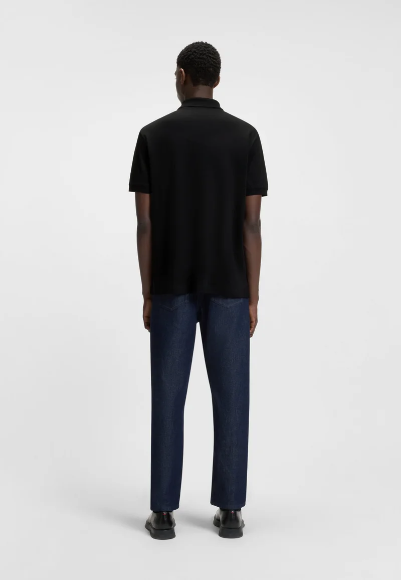 هوجو Cotton-piqué polo shirt with contrast logo