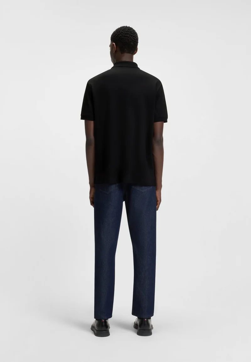 HUGO Cotton-piqué polo shirt with contrast logo