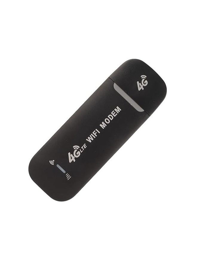 Generic - 4G LTE USB WiFi Router, Portable 150Mbps Mobile WiFi Modem, Support 10 Users, for Tablet Laptop Black, Portable Powerful Internet Experience - Image 1