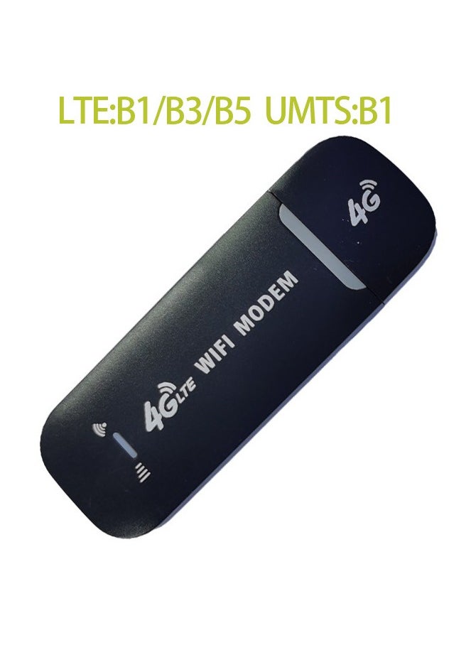 Generic - 4G LTE USB WiFi Router, Portable 150Mbps Mobile WiFi Modem, Support 10 Users, for Tablet Laptop Black, Portable Powerful Internet Experience - Image 1