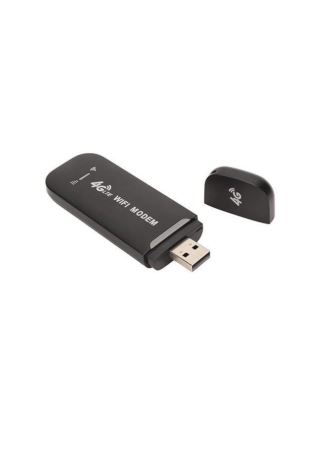 Generic - 4G LTE USB WiFi Router, Portable 150Mbps Mobile WiFi Modem, Support 10 Users, for Tablet Laptop Black, Portable Powerful Internet Experience - Image 1