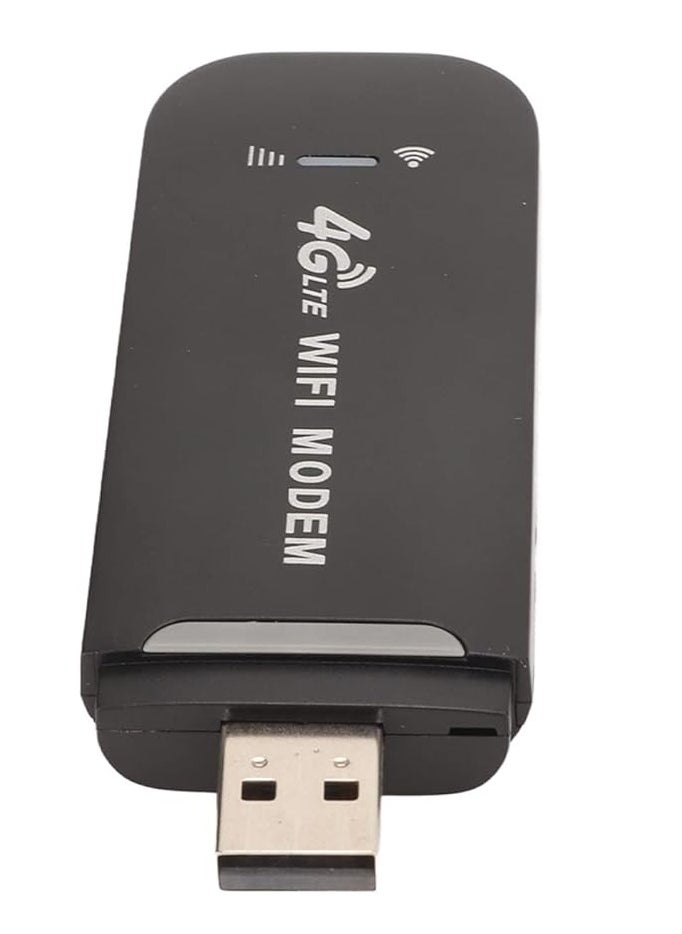 Generic - 4G LTE USB WiFi Router, Portable 150Mbps Mobile WiFi Modem, Support 10 Users, for Tablet Laptop Black, Portable Powerful Internet Experience - Image 1
