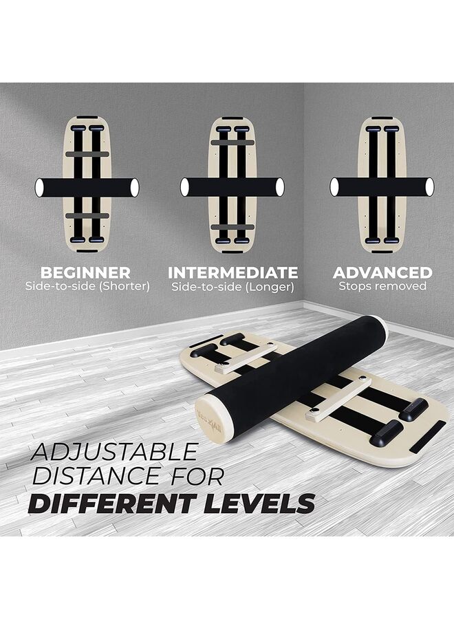 Balance Board Trainer, Wooden, Adjustable Stoppers, 3 Aifferent Distance Options, SuitableFor Skate Field Hockey And Surf Balance Board Workouts - Image 5