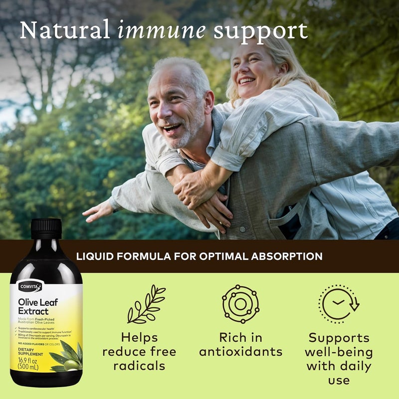 Comvita Olive Leaf Extract Health Supplement, Natural, 16.9 Fluid Ounce - Image 3