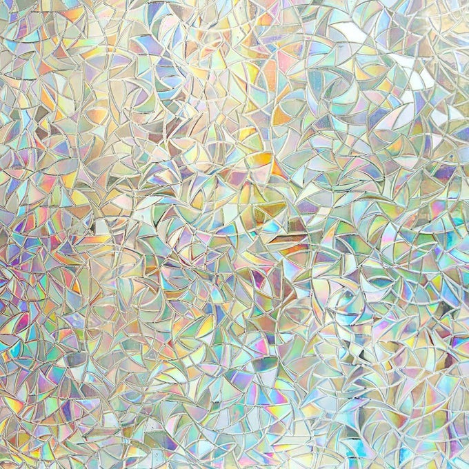 3D RAINBOW WINDOW FILM PRIVACY DECORATIVE STICKER FOR GLASS NONADHESIVE STATIC CLINGS REMOVABLE VINYL FILM EFFECT ANTI UV HOME 30X200CM