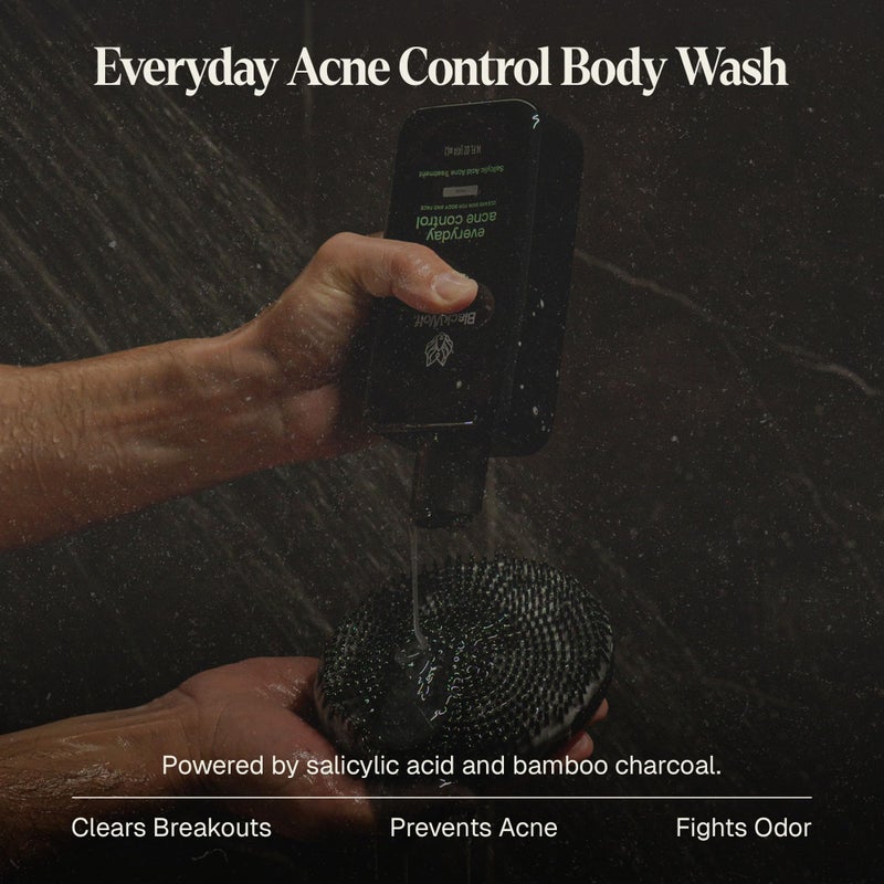 Black Wolf Salicylic Acid Body Wash for Men - 14 Fl Oz Men's Body Acne Wash - Charcoal Helps Reduce Acne Breakouts & Cleanse Your Skin - Full Coverage & Deep Clean Treatment - Men's Bodywash - Image 2