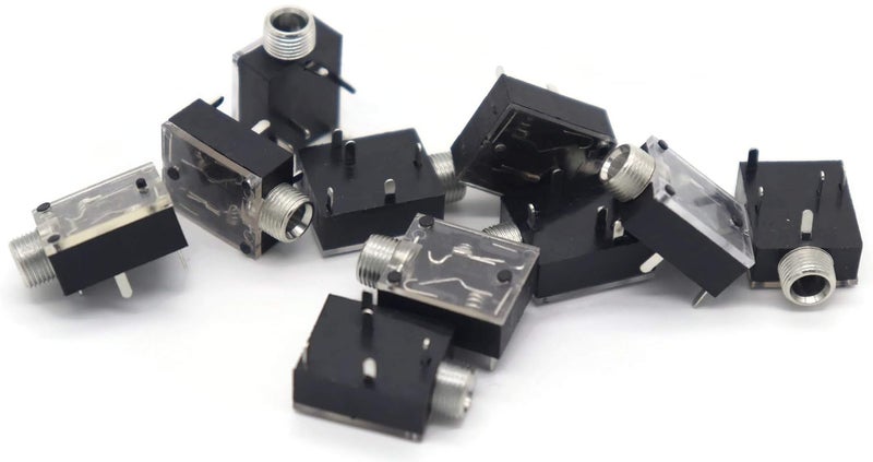 Electronicspices 5PCS 5 Pin 3.5mm Stereo Audio Jack Socket PCB Panel Mount for Headphone With Nut PJ-324M - Image 3