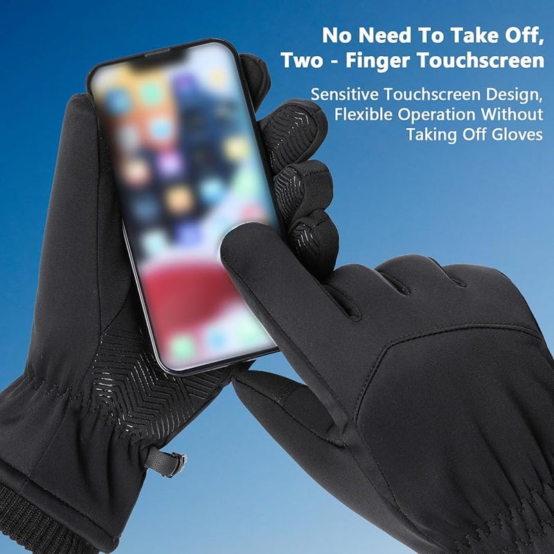 Thin Lightweight Warm Keeping Work Gloves 2 Pairs Sun Protection Quick Drying Anti Slip for Men Women Size L - Image 4