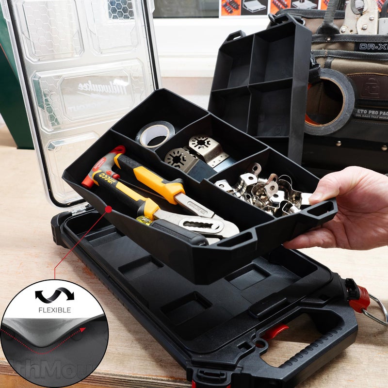 StealthMounts Open FlexiTray | Flexible Tool Trays Compatible with Milwaukee PACKOUT | Organiser for Tools, Nuts, Bolts & Parts | Workshop, Garage & Van Storage | Made in The UK - Image 2