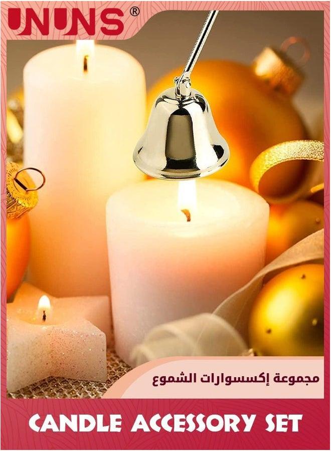 UNUNS Candle Accessory Set,4 in 1 Care Kit with Gift Box,Include Wick Cutter Extinguisher With Tray,Candle For Scented Lovers,Gold - Image 3