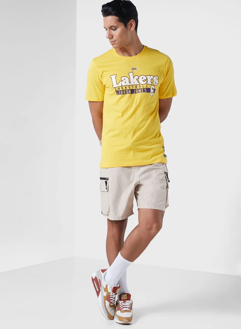 Nba  NBA Lebron James Los Angeles Lakers Glow Up T-Shirt for Men | Best Price UAE