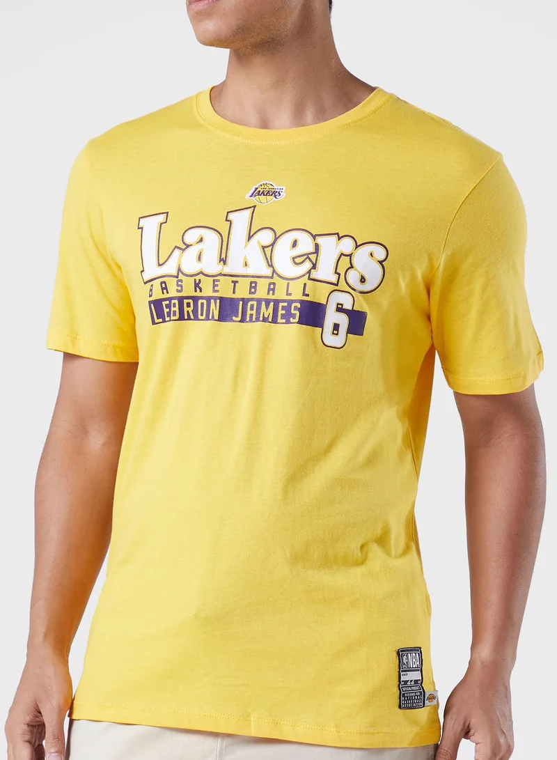 Nba  NBA Lebron James Los Angeles Lakers Glow Up T-Shirt for Men | Best Price UAE