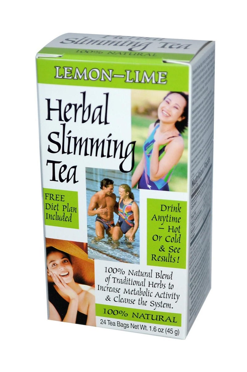 21St Century Vitamins Herbal Slimming Tea - Lemon Lime 24Bags