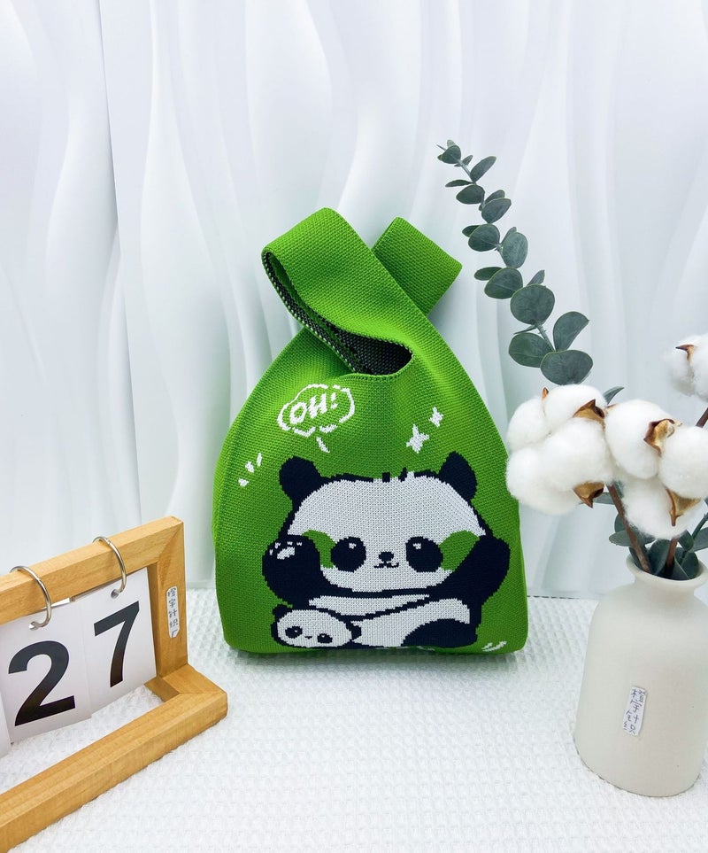 Knitted Handbag Women'S Fashionable All-Match Go-To-Work Small Bag Lunch Bag Lunch Box Bag For Walking - Image 1