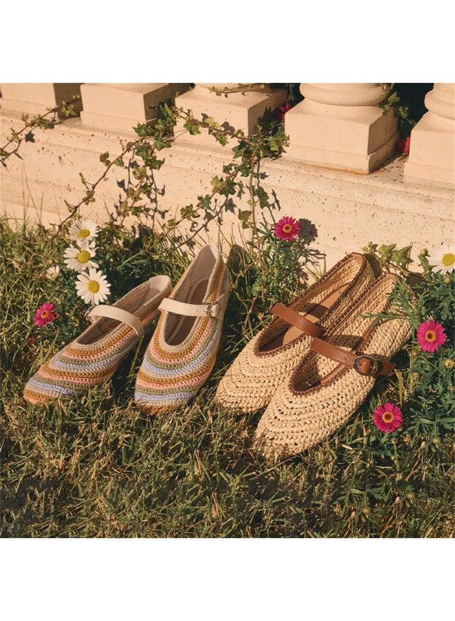 ALDO 2025 New Raffia Woven Casual Flat Shoes Asks25b92 - Image 2