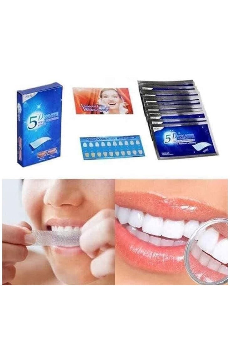 شرائط لاصق تبييض الاسنان 5D لاصق مزدوج 10 قطع - Image 2