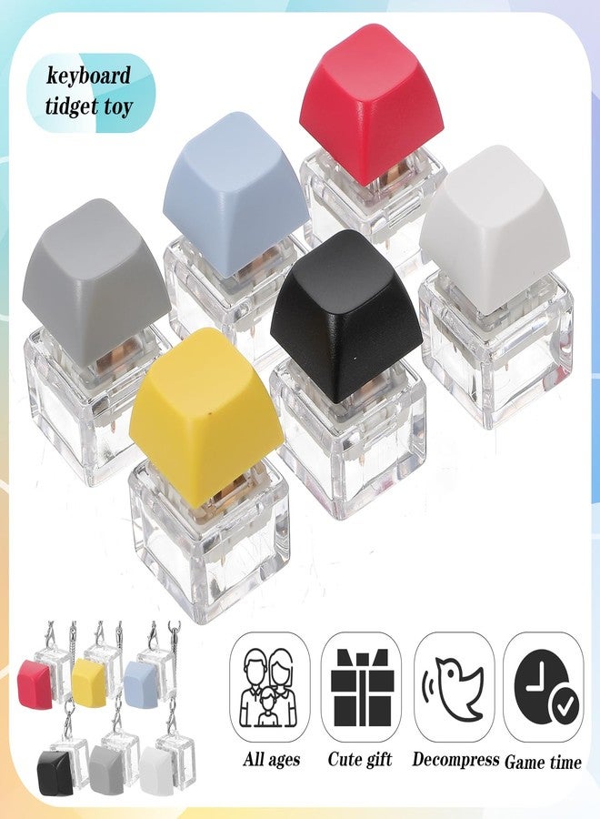 Kifmurase 10 Pcs Keyboard Fidget Toy Set Fidget Clicker Keyboard Fidget Keychain Decompression Toys Button Stress Relief Gifts for Adults to Relief Stress Pass The Time (3 Styles) - Image 3