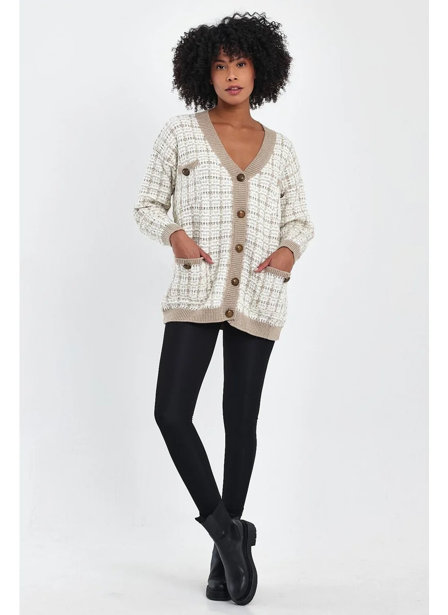 الكسندر جاردي Patterned Pocket Knitted Cardigan (A91022-S)