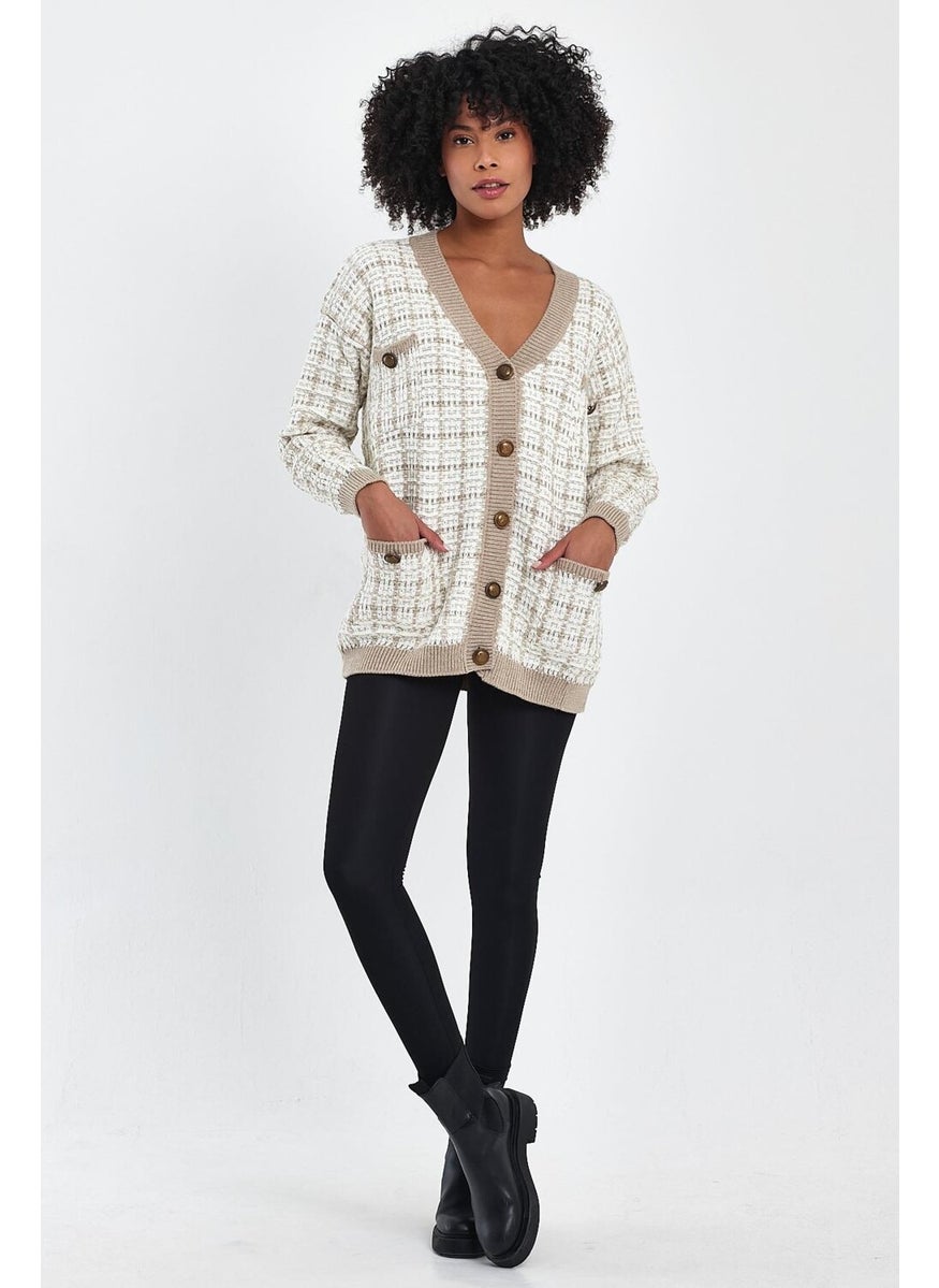 Alexander Gardi Patterned Pocket Knitted Cardigan (A91022-S)  - Image 1