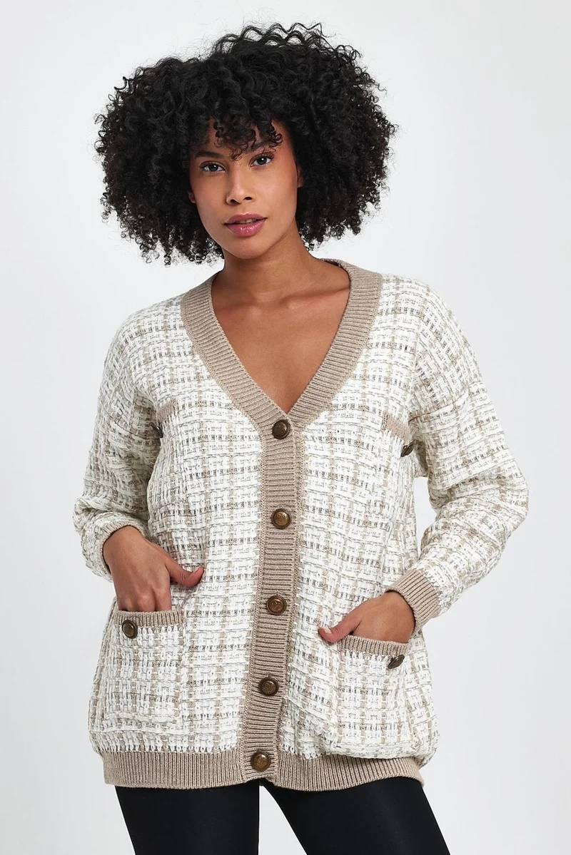 الكسندر جاردي Patterned Pocket Knitted Cardigan (A91022-S)