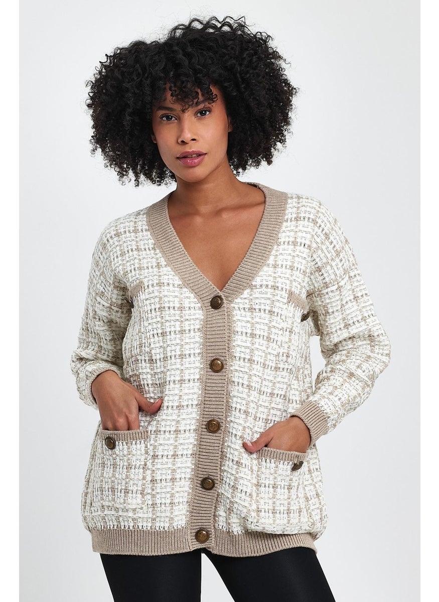Alexander Gardi Patterned Pocket Knitted Cardigan (A91022-S)  - Image 5
