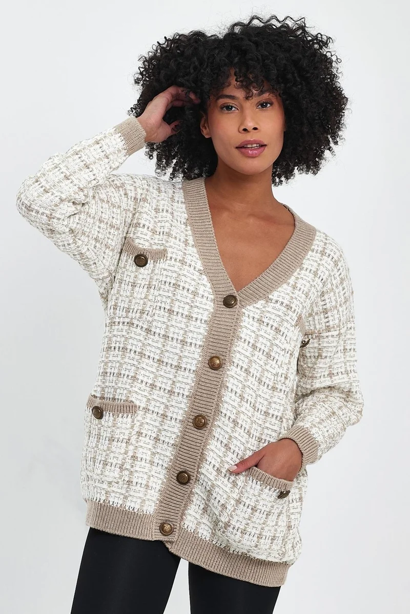 الكسندر جاردي Patterned Pocket Knitted Cardigan (A91022-S)