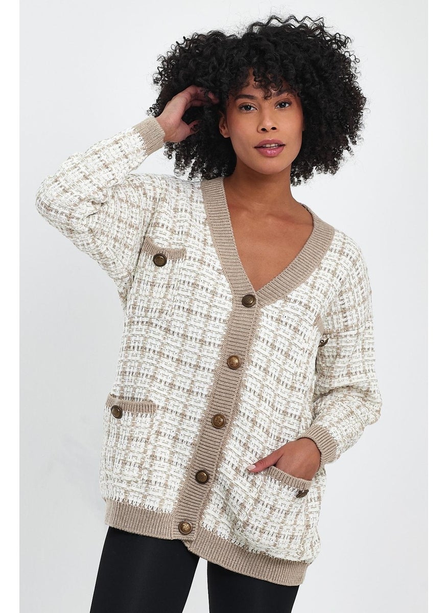 Alexander Gardi Patterned Pocket Knitted Cardigan (A91022-S)  - Image 4