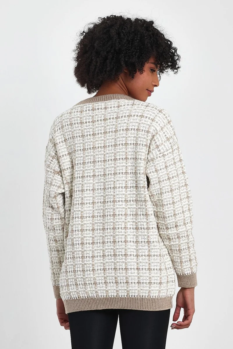 الكسندر جاردي Patterned Pocket Knitted Cardigan (A91022-S)