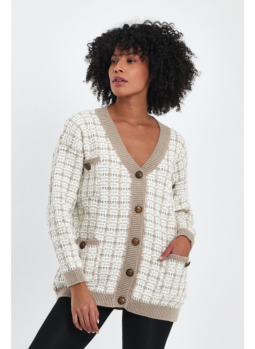 Alexander Gardi Patterned Pocket Knitted Cardigan (A91022-S)  - Image 2
