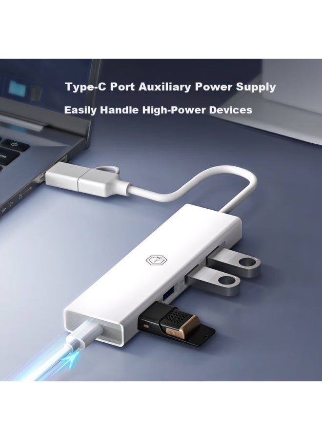 JD.com Jd Original Four-in Dual-head Cable Splitter Extended Version 0.6m, Hard Drive Hub Hub Extender Converter Extension, Compatible With Huawei, Lenovo Laptops, Mac Laptops, And Smartphones - Image 5