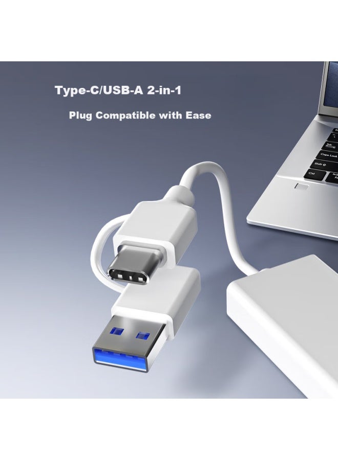 JD.com Jd Original Four-in Dual-head Cable Splitter Extended Version 0.6m, Hard Drive Hub Hub Extender Converter Extension, Compatible With Huawei, Lenovo Laptops, Mac Laptops, And Smartphones - Image 3