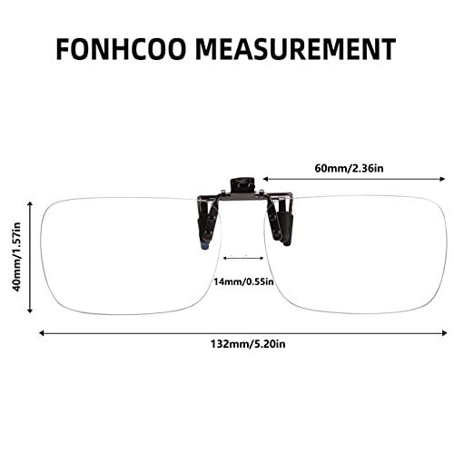 FONHCOO Blue Light Blocking Glasses 2 Pack Clip on for Women & Men - Clips On Your Prescription or Reading Glasses Lightweight Rimless Frameless Anti-Glare, Anti-Fatigue - Image 4