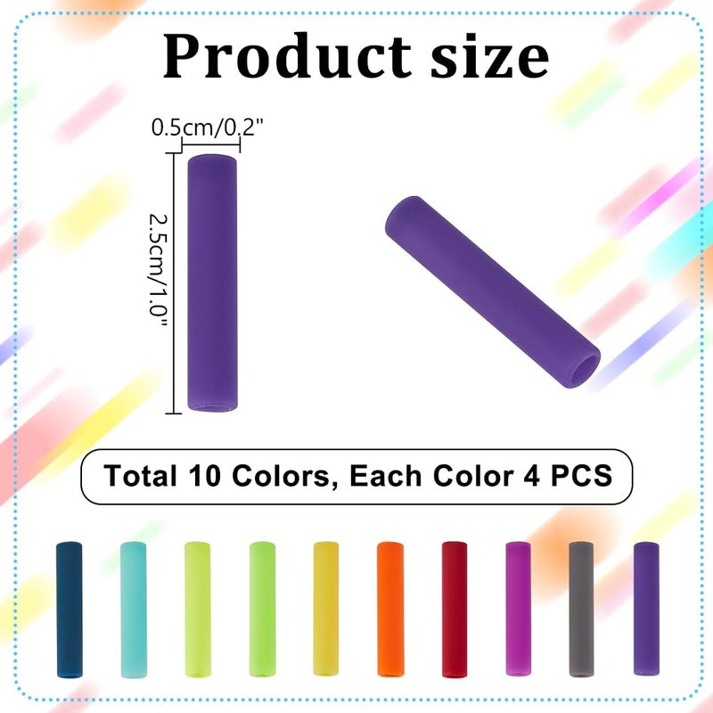 1set 10 sets 10 colors Plastic Aglets for Shoelaces Shoelace Tips Head Column Mixed color 25x4.5mm 1 set/color - Image 2