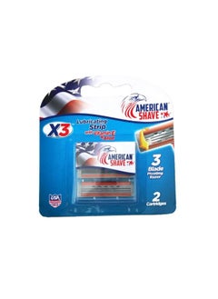 AMERICAN SHAVE X3 3Blade pivoting razor 2cartridge  - Image 1