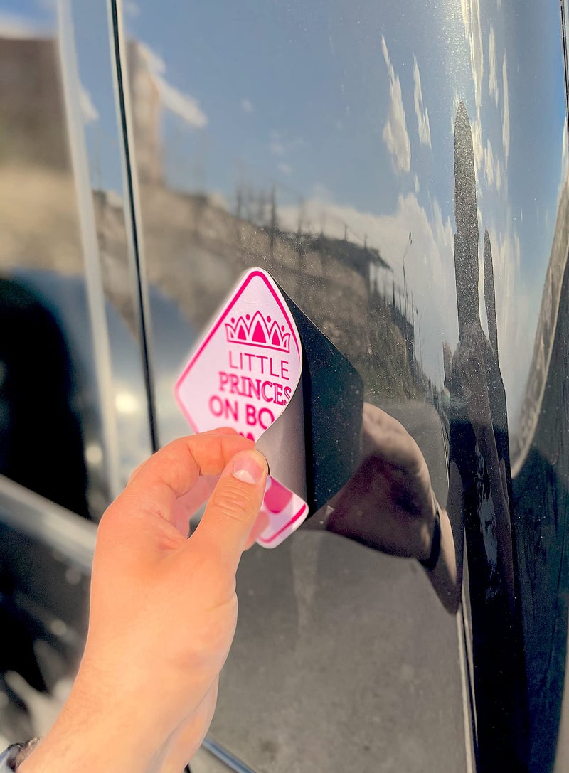 Melostu Princess On Board Car Sign - Princess On Board Decal - Princess Automotive Sign - Princess On Board Sticker for Cars - Princess On Board Window Decal - Little Princess On Board Car Sign - Image 5