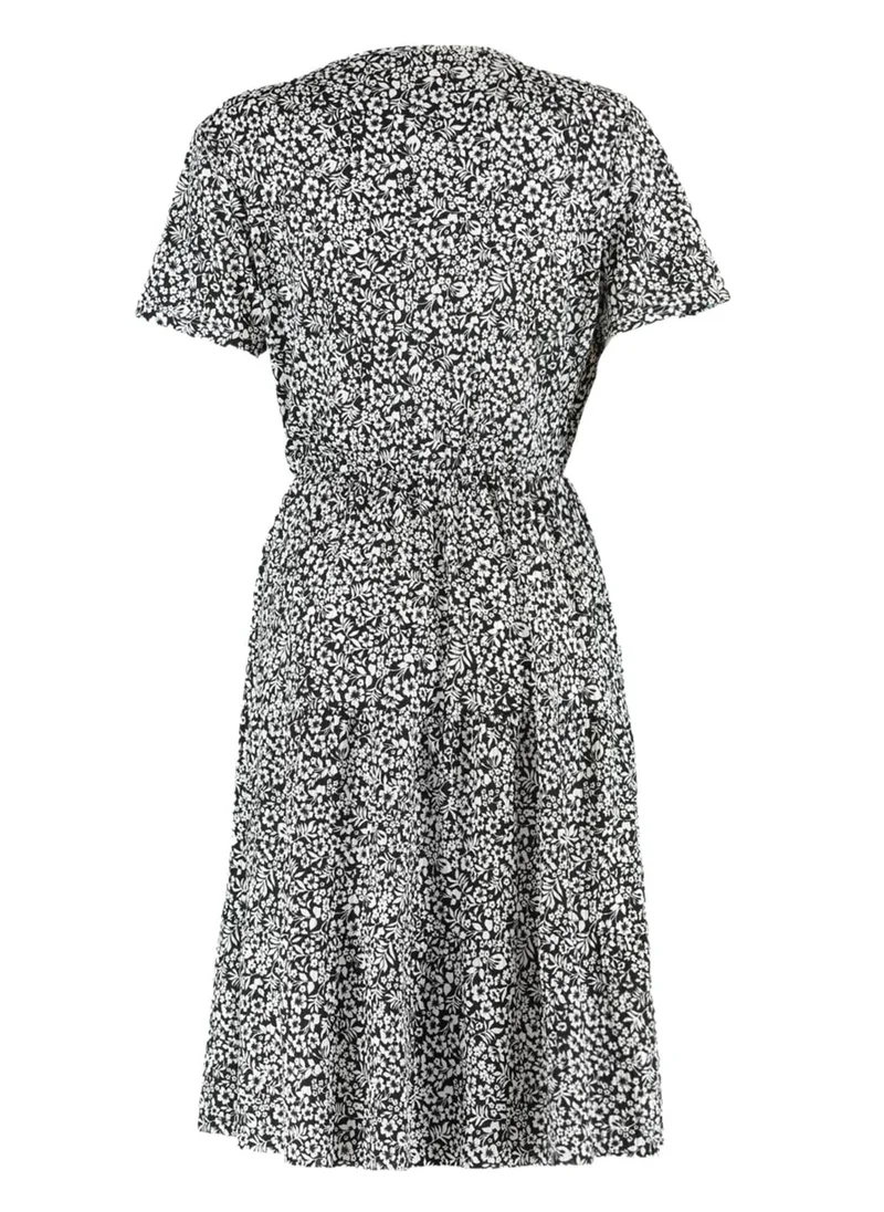 Trendyol Curve Surplice Floral Print Dress