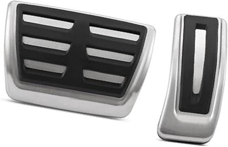 QASULER Stainless Steel Pedal Pad Set for VW Polo and Virtus - Image 1