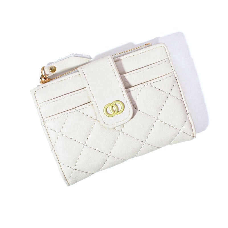 New Korean Style Ladies Wallet Multislot Coin Purse White 