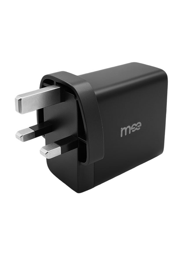 آیمی شاحن سريع GaN بقوة 45 وات، بمنفذين (USB-C PD 45 وات وUSB-A QC3.0) محول بمقبس المملكة المتحدة لأجهزة MacBook/الكمبيوتر المحمول والأجهزة اللوحية - متين للغاية مع حماية شاملة من التيار الزائد/الجهد الزائد/السخونة الزائدة/الدائرة القصيرة، IM-HC145 - Image 1