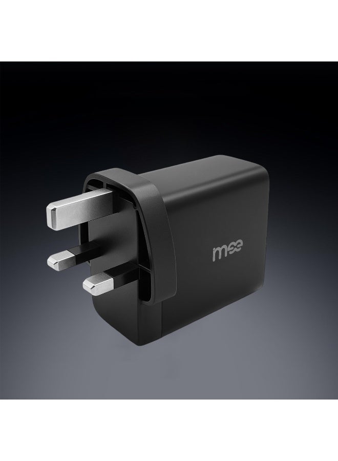 آیمی شاحن سريع GaN بقوة 45 وات، بمنفذين (USB-C PD 45 وات وUSB-A QC3.0) محول بمقبس المملكة المتحدة لأجهزة MacBook/الكمبيوتر المحمول والأجهزة اللوحية - متين للغاية مع حماية شاملة من التيار الزائد/الجهد الزائد/السخونة الزائدة/الدائرة القصيرة، IM-HC145 - Image 5