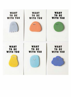 Y&D Cartoon Sticky Notes, Reusable Memo Self-adhesive Cute Stickers Suitable for Students Teachers Home Office, Notebook Hand Account Decoration(6 Packs, 30 Pcs/pack)  - Image 1