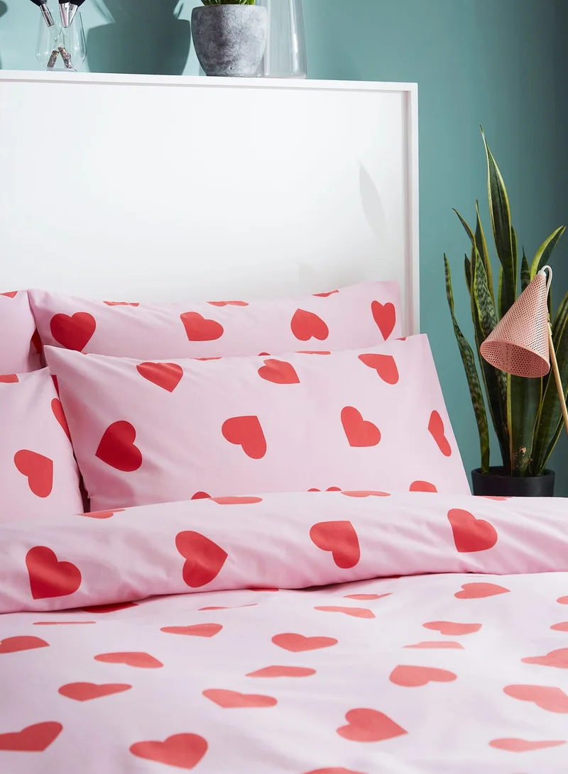 Skinnydip London Hearts King Bedding Set 230Cm X 220Cm