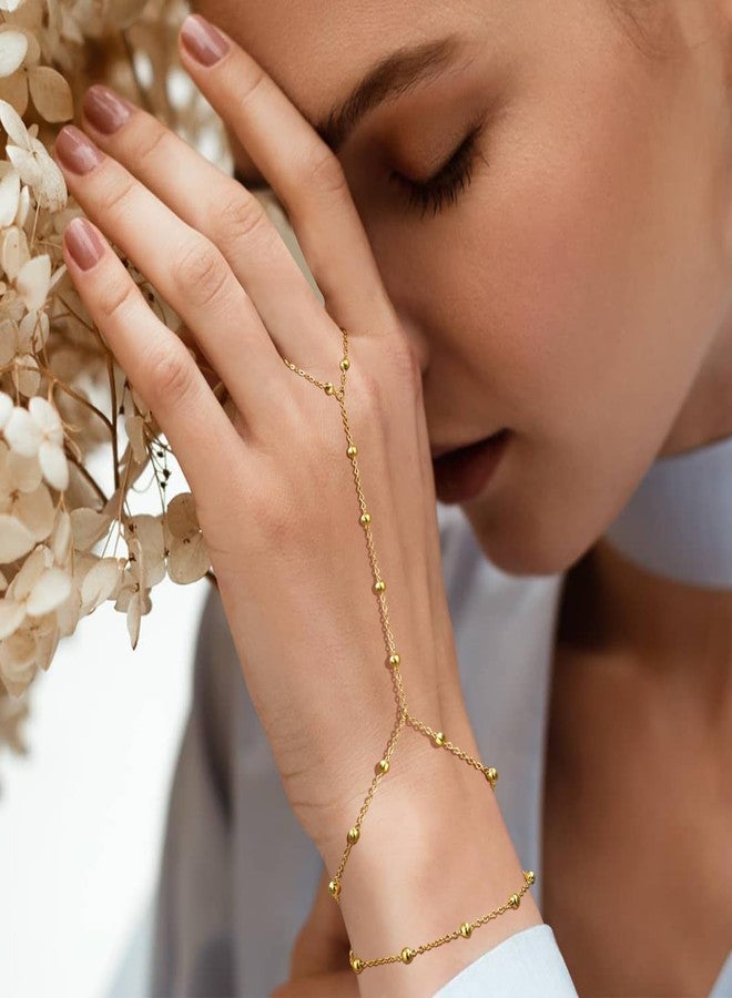 MPRAINBOW أساور ذهبية للمجوهرات للنساء - سوار حلقة يد مطلي بالذهب عيار 18 قيراط، سلسلة رقيقة قابلة للتعديل من الفولاذ المقاوم للصدأ، هدية عصرية لصيف 2023، هدايا عيد الميلاد، عيد الميلاد، وحفلات الزفاف لصديقتك - Image 2