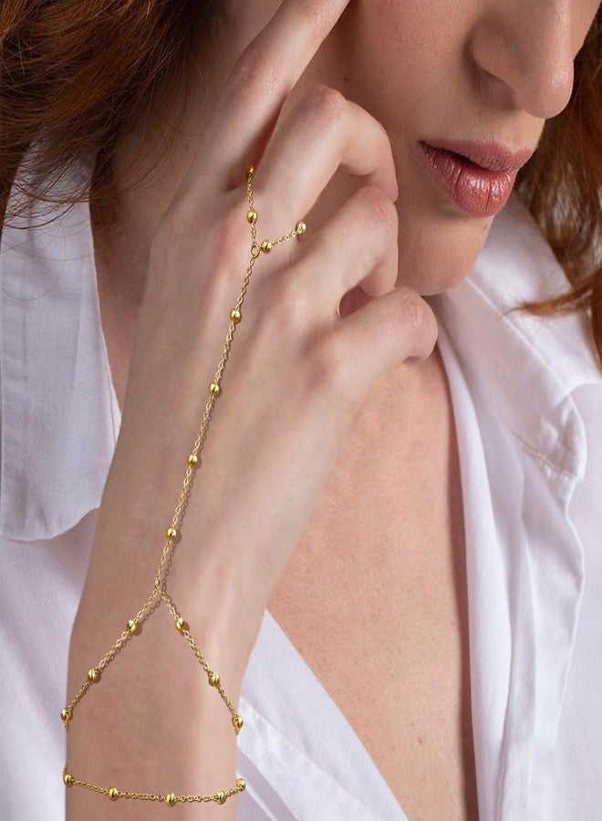 MPRAINBOW أساور ذهبية للمجوهرات للنساء - سوار حلقة يد مطلي بالذهب عيار 18 قيراط، سلسلة رقيقة قابلة للتعديل من الفولاذ المقاوم للصدأ، هدية عصرية لصيف 2023، هدايا عيد الميلاد، عيد الميلاد، وحفلات الزفاف لصديقتك - Image 3