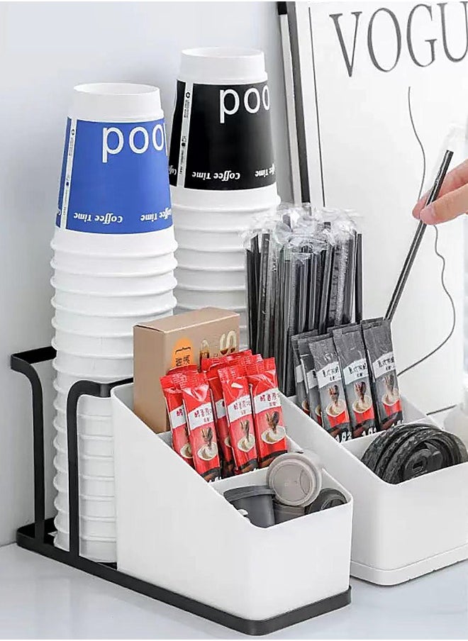 Generic Coffee Station Organizer Paper Cup Dispenser Coffee Bar Bin Box for Milk Tea Shop Restaurant  - Image 2