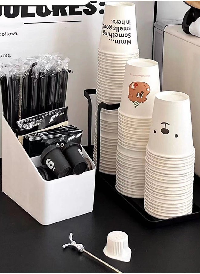 Generic Coffee Station Organizer Paper Cup Dispenser Coffee Bar Bin Box for Milk Tea Shop Restaurant  - Image 5