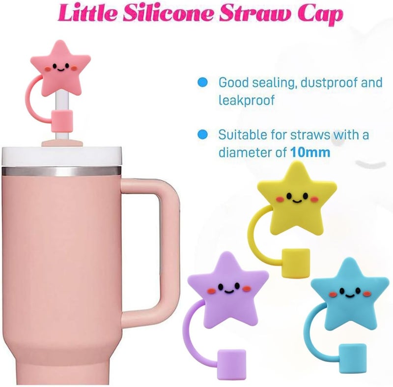 Meitesti Straw Cover Cap for Stanley Cup,Silicone Straw Topper Compatible with 30 and 40 Oz Tumbler with Handle,10 mm 0.4 in Reusable Straw Tips Lids - Image 3